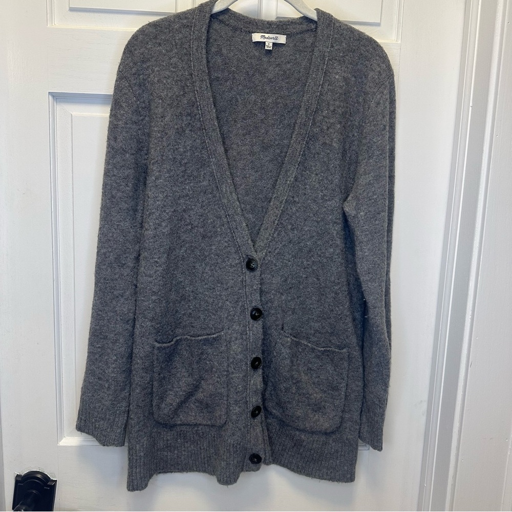 Madewell Charcoal Button-Up Cardigan‎